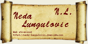 Neda Lungulović vizit kartica